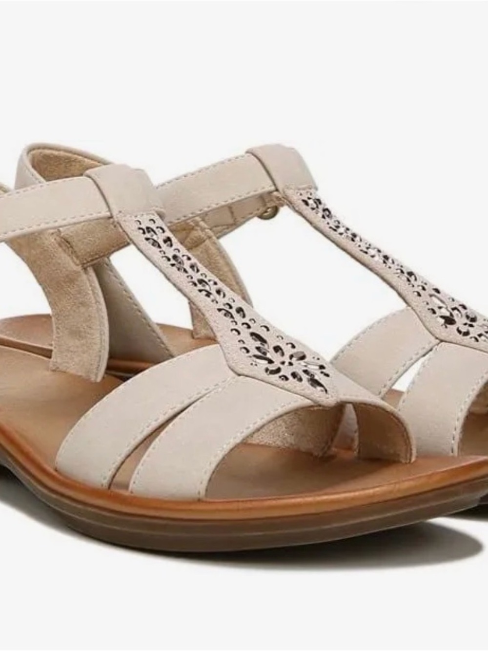 Soul Naturalizer Women’s Comfort T-strap Sandals in Light Beige